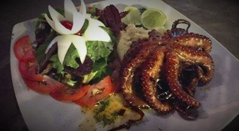 Roasted octopus